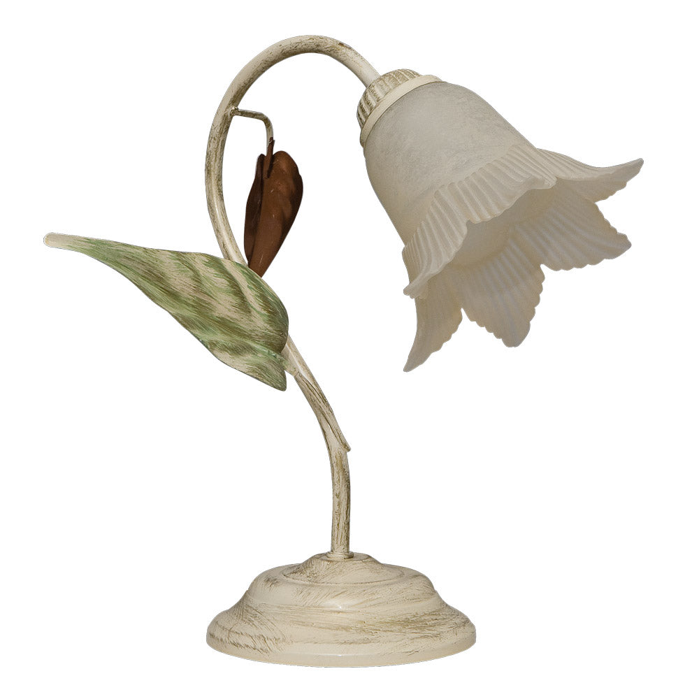 Lume 1xE14 Montatura Anticata Vetro Paglierino E-Energy Arianna