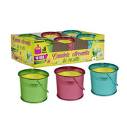 Trade Shop - Set 6pz Candela Profumata Alla Citronella Vasetto In Metallo Repellente Zanzare 032626 -