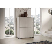 Credenza alta moderna 4 ante 90x35x120 cm Lumina - Cashmere