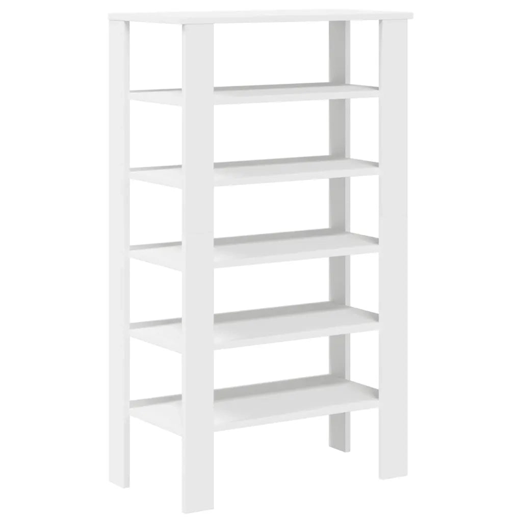 Scarpiera-Scaffale per scarpe Bianca 61x32x105 cm in Truciolato