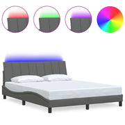 Letto matrimoniale | Letto per adulti | Giroletto senza Materasso Hanko Grigio Scuro 160x200 cm Tessuto