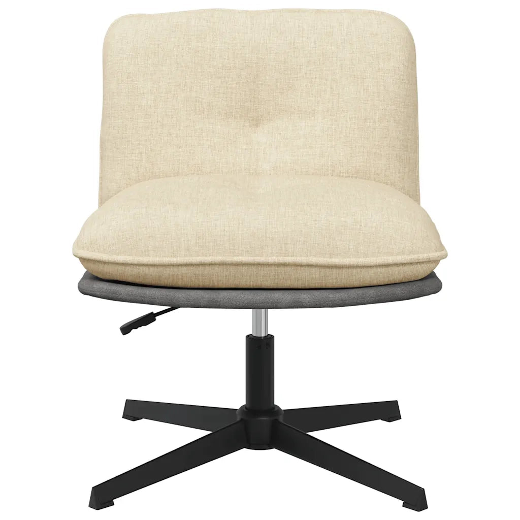 Sedia da Ufficio Girevole Crema in Tessuto 4105391