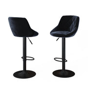 Set di 2 sgabelli da bar Sena Nero 47.5 x 84 cm Vicco