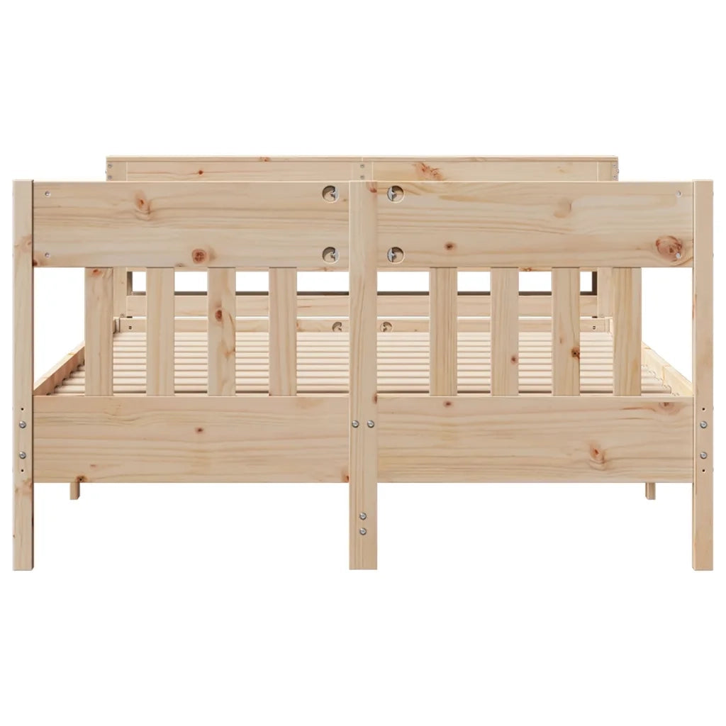 Letto senza Materasso 160x200 cm in Legno Massello di Pino 3306258