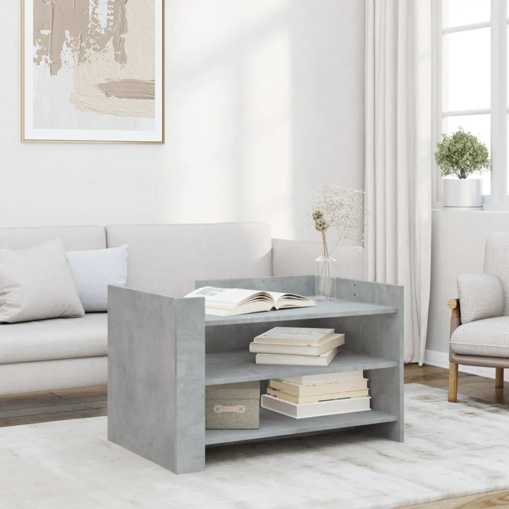 vidaXL Tavolino Salotto Grigio Cemento 80x50x50 cm Legno Multistrato