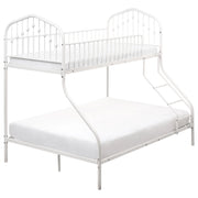Letto a castello per bambini Camera dei bambini letto alto bianco struttura in ferro 90/140 x 200 cm