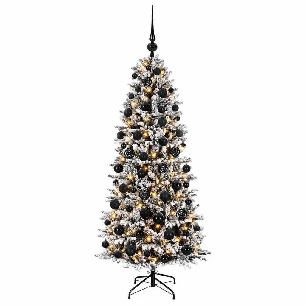 Albero di Natale artificiale con palline 180 cm 300 LED 3466379