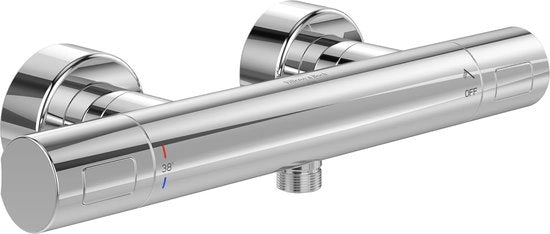 Douchethermostaat universale con blocco di sicurezza - Chroom, miscelatore per installazione di doccia