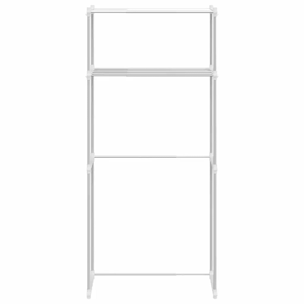 vidaXL Mensola per lavatrice Bianco 63 x 27 x 136 cm Alluminio