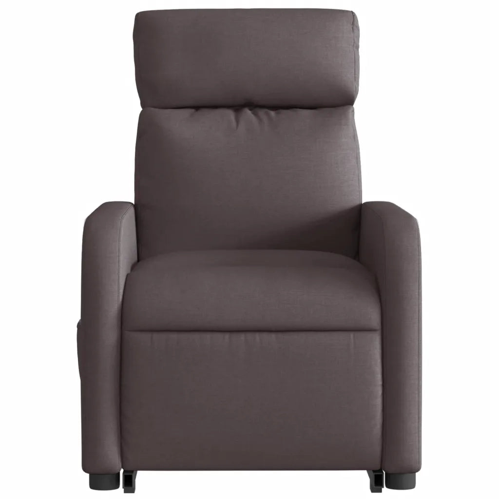 Poltrona Alzapersona Reclinante Elettrica Marrone Scuro Tessuto 3206722