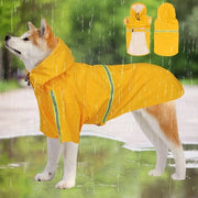 Poncho per cani in stile cappuccio riflettente, giallo