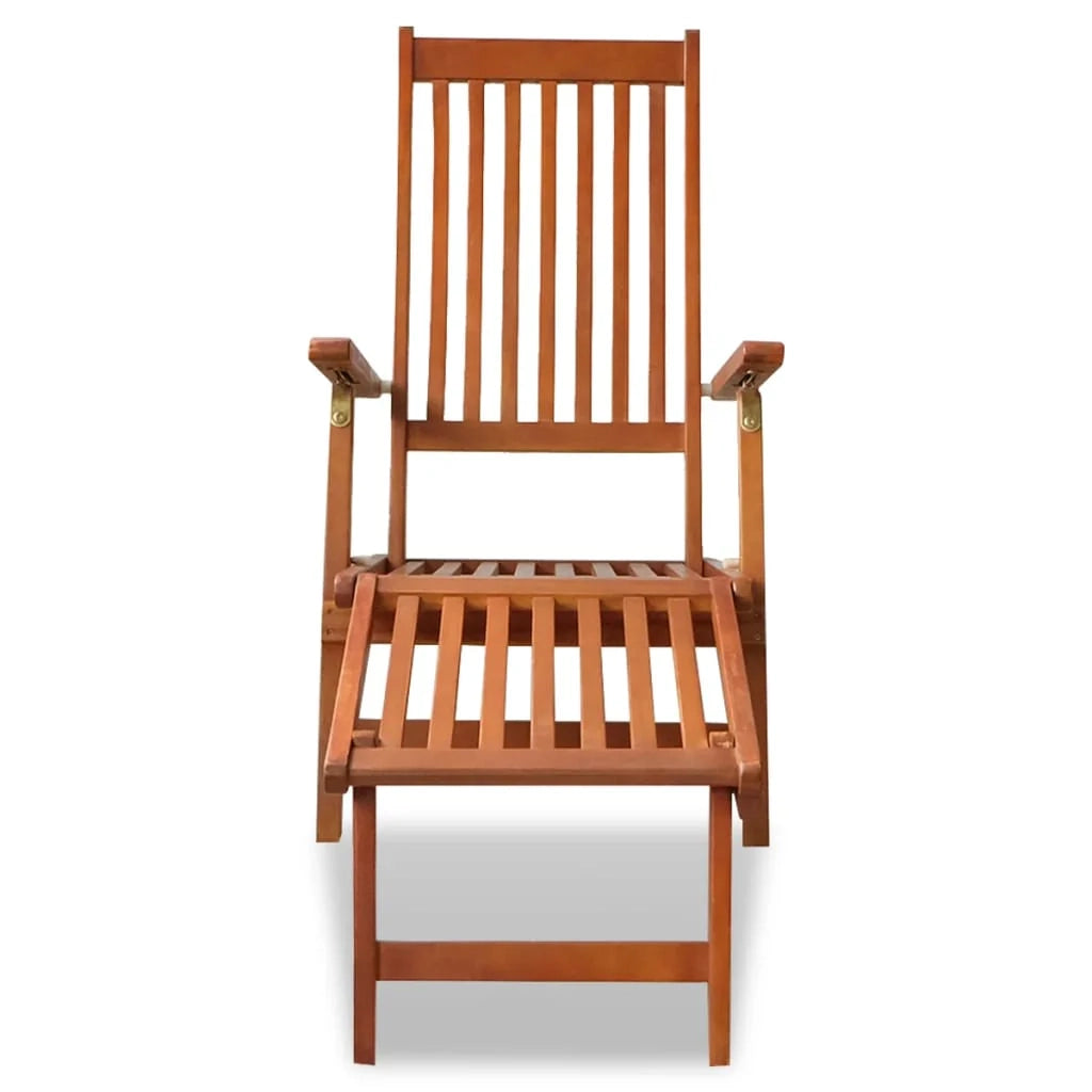 Lettino prendisole sedia a sdraio lettino prendisole letto da giardino mobili da esterno per patio con poggiapiedi legno massello di acacia 02_0012569