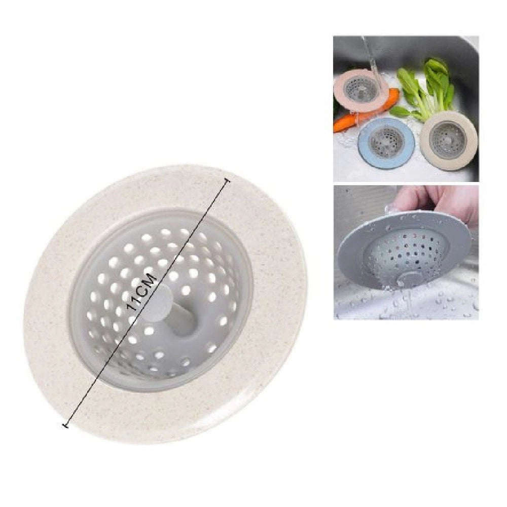 Trade Shop - Filtro Scarico Tappo Cestello Per Bagno Lavello Cucina In Silicone 11 Cm 50805 -