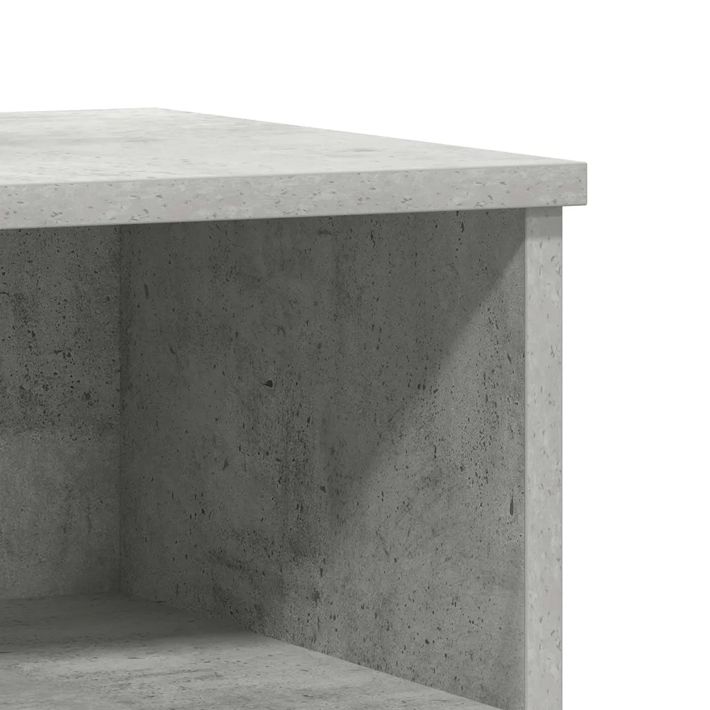 Comodino Grigio Cemento 40x35x50 cm in Legno Multistrato 830644