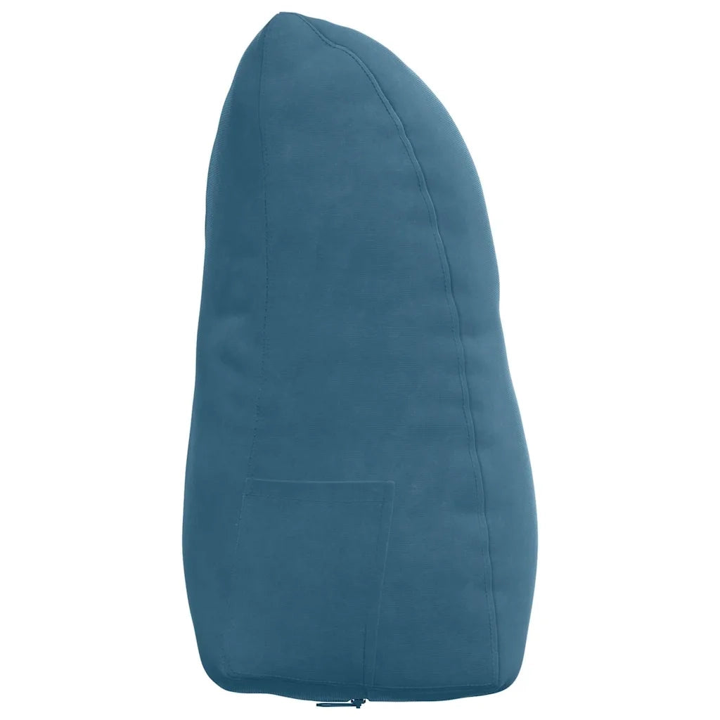 Cuscino per Schiena Blu 45 x 24 x 50 cm Velluto 42014370