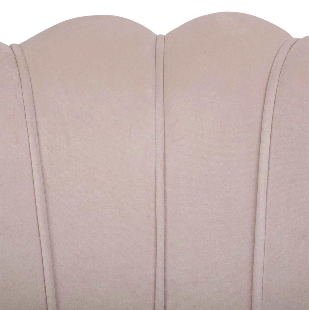 Poltrona in legno imbottita crema 76x75x83h cm
