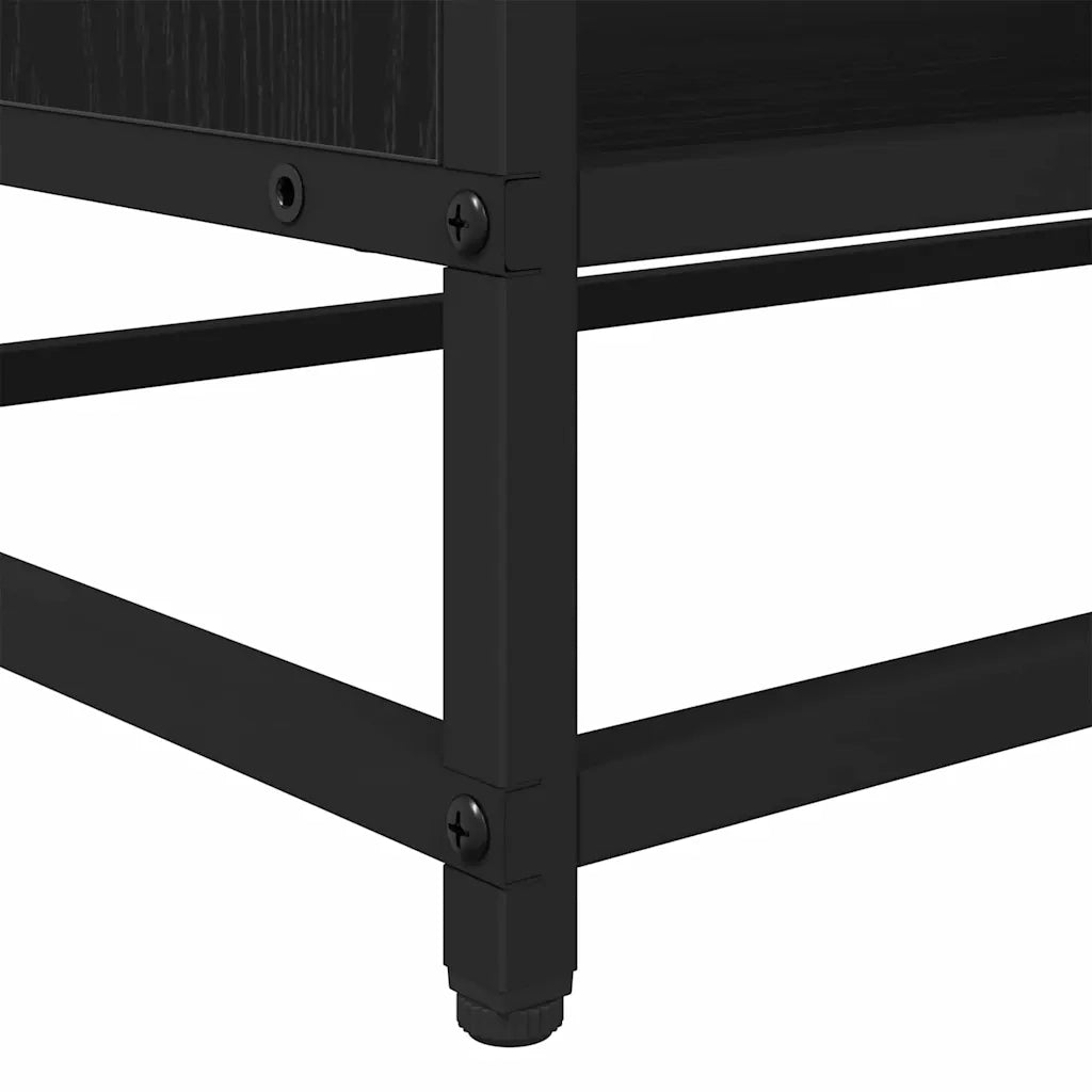 Mobile TV-Credenza per TV Rovere Nero 61 x 40 x 46 cm Legno multistrato