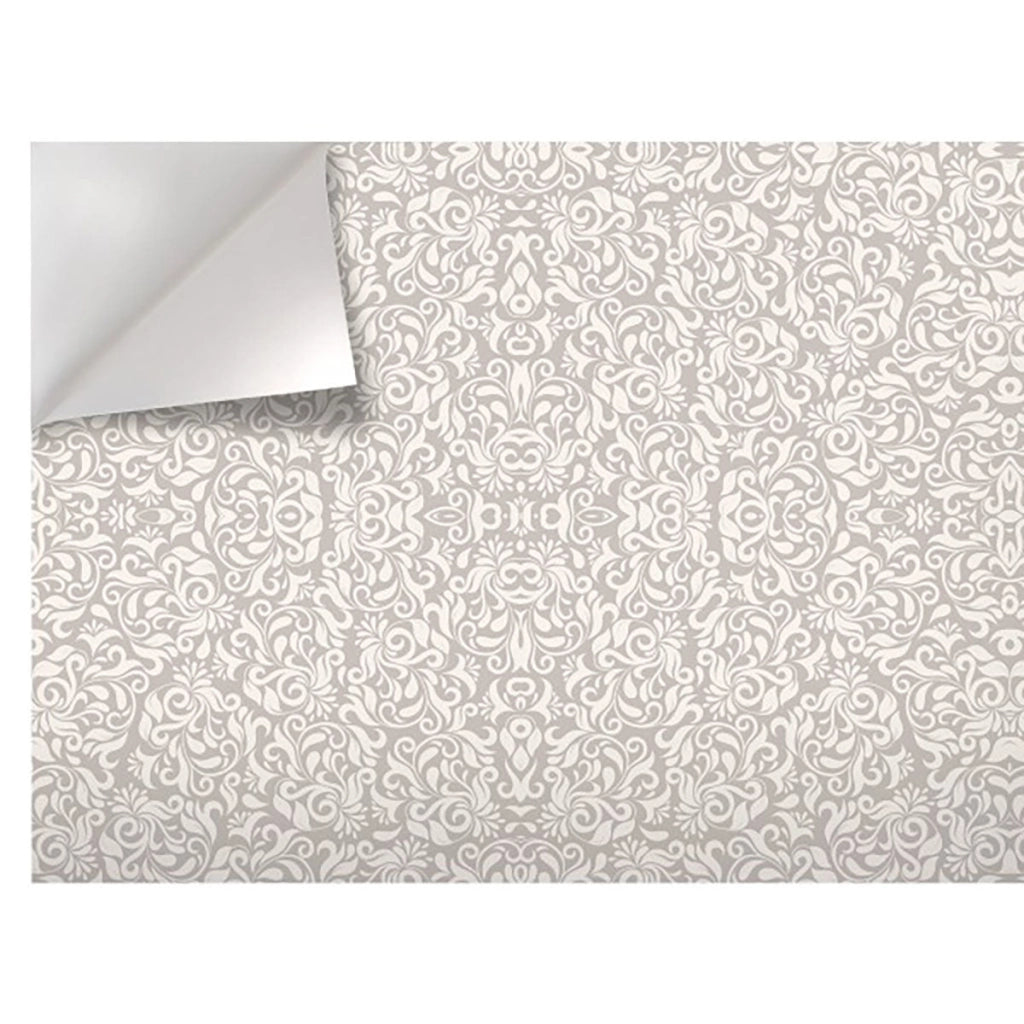 TEXTURE FLOREALE AVORIO - Pellicola stampata adesiva in PVC finitura opaca Misura: 100x500 cm