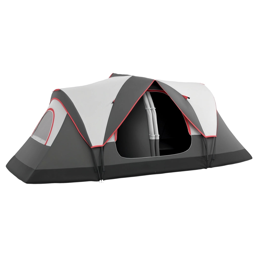 Tenda da Campeggio Pieghevole 2 Stanze ¨C Zephmum ¨C Grigio 450x215x180 cm