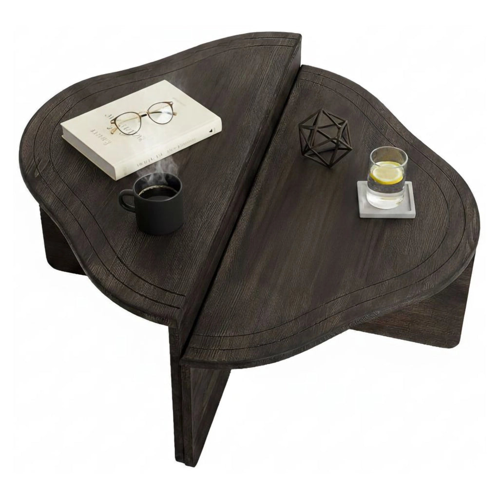Tavolino da salotto Emiri, Tavolo basso da caffè, Portariviste per divano, Ripiano da soggiorno, 90x90h40 cm, Antracite