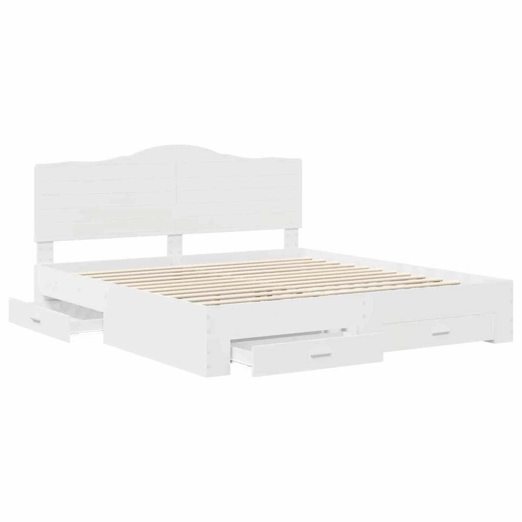 Struttura del letto Bianco 180 x 200 cm Legno multistrato