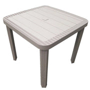 Trade Shop - Tavolo Quadrato Da Giardino Avana 80x80cm In Plastica Arredo Spazio Esterno 008006 -
