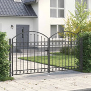 Cancello per recinzione ASSEN 301 x 200 cm Acciaio Grigio 42008935