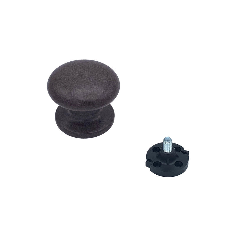 Pomolo fisso per porta SAGUATTI 873/70UAB in alluminio marrone opaco