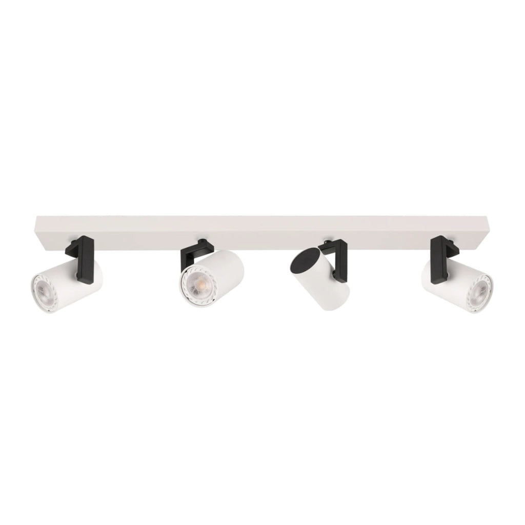 Plafoniera Italux Mola moderna 4xGU10 bianco/nero in metallo
