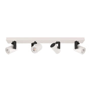 Plafoniera Italux Mola moderna 4xGU10 bianco/nero in metallo