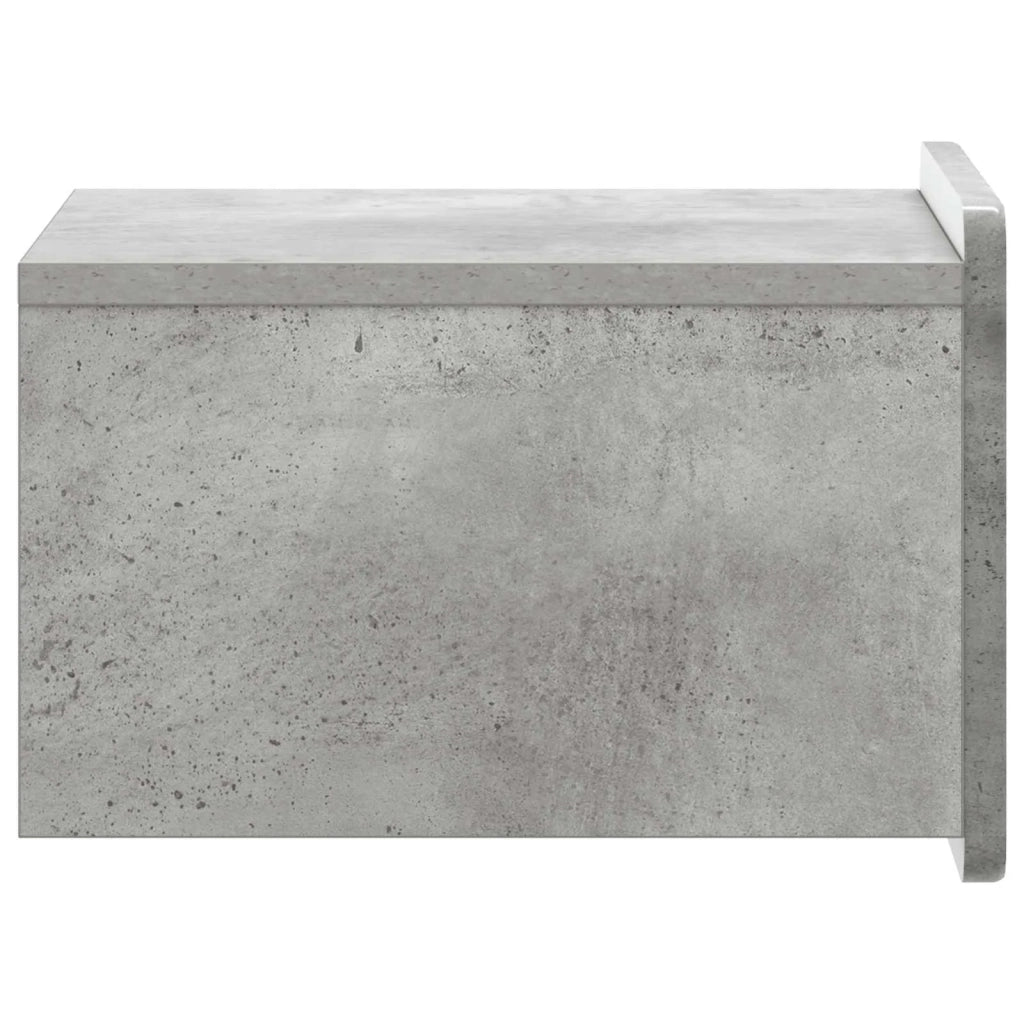 Mobiletto da notte a muro 2 pz Grigio Cemento 33 x 34,5 x 24 cm 898262