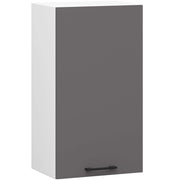Mobile da cucina pensile sistema AKORD OLIWIA 40 cm H720 Bianco inserto frontale Cemento Grigio Grafite 1 anta 40x30x72 cm