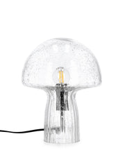 Lampada da Tavolo a Fungo in Vetro Bianco Maculato H25,5 - MEI-XIN
