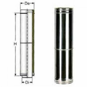 Elemento telescopico d .080 130 inox doppia parete b08x9dwsmf