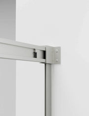 Box doccia THALASSA (BASIC) 1+1 con lato fisso laterale 105x100 cm Nichel vetro trasparente