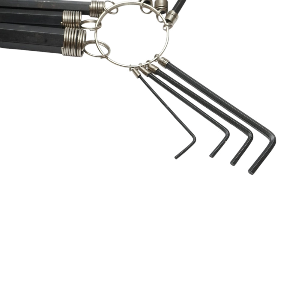 Set di 10 chiavi esagonali a brugola da 1,5 a 10 mm, acciaio al carbonio HRC 48-52 Crownman