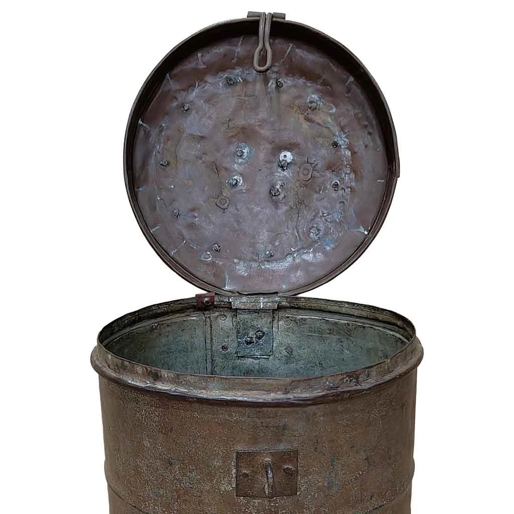 Baule in metallo artigianale 29x29x41h cm