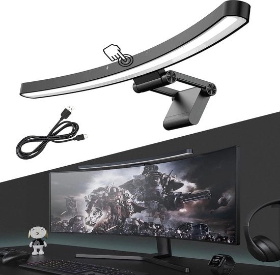 Barra di Illuminazione per Monitor - Lampada per Monitor - Lampada per Laptop - Lampada per PC - Barra di Illuminazione per Monitor - Illuminazione per il Lavoro da Casa