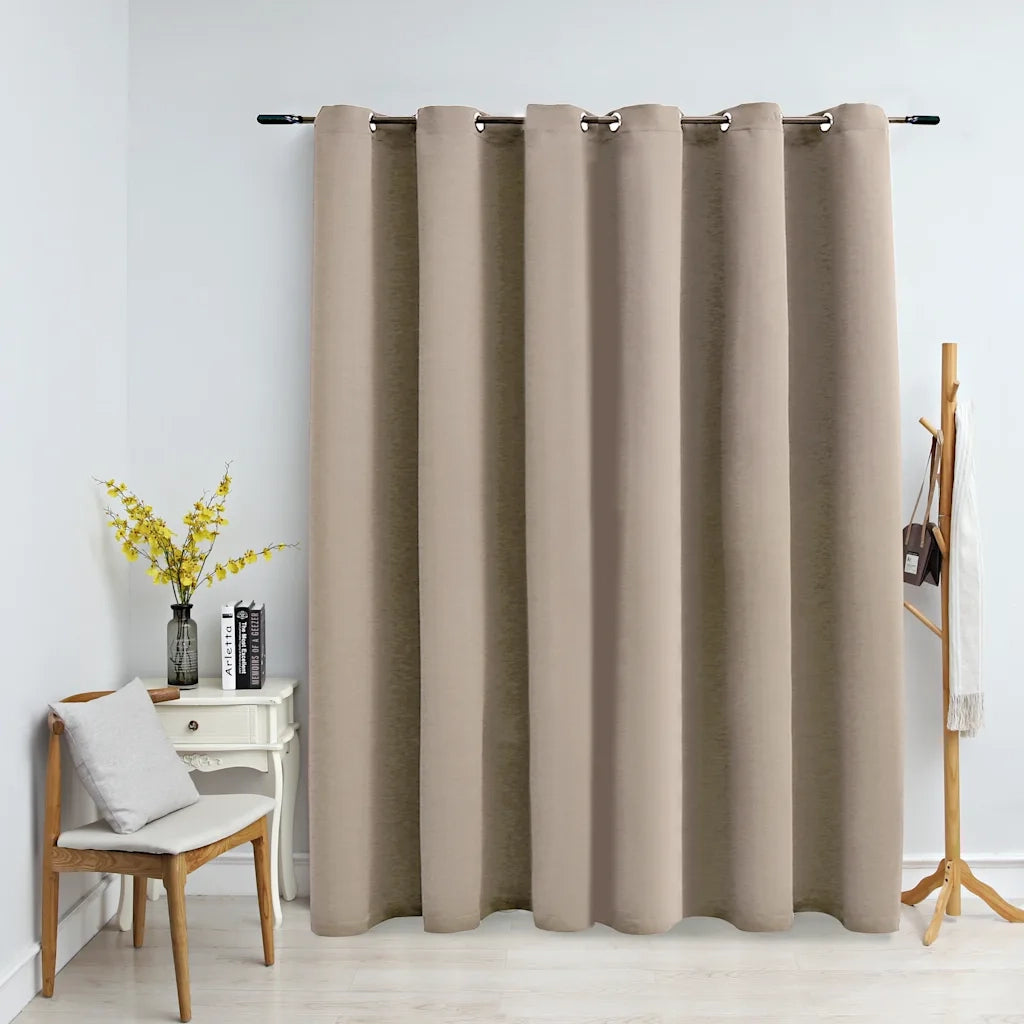 Tenda Oscurante con Anelli in Metallo Beige 290x245 cm cod mxl 62621