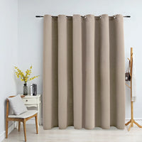 Tenda Oscurante con Anelli in Metallo Beige 290x245 cm cod mxl 62621