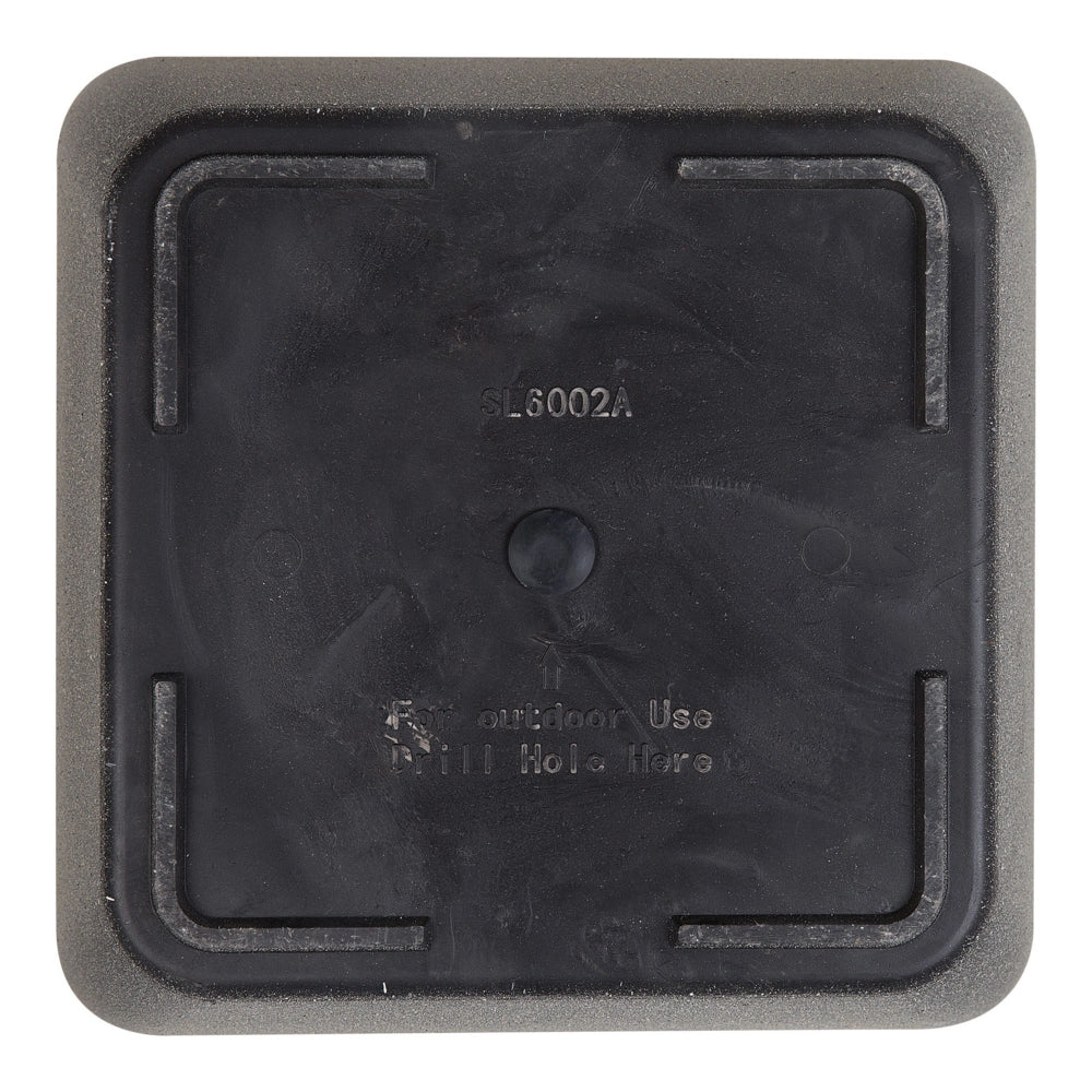 Set di 2 Vasi per piante fioriera in poliresina solida grigio scuro in miscela di pietra quadrata 34 x 34 cm resistente ai raggi UV
