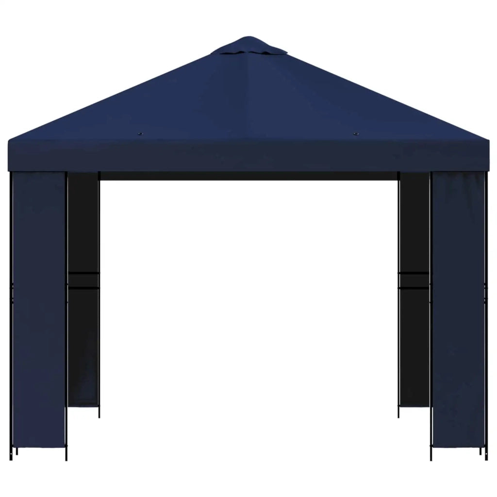 Gazebo 3 x 3 m Blu Poliestere e Acciaio 190 900355