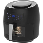 Trade Shop - Friggitrice Ad Aria Con Oblò Da 7,4lt Temperatura Regolabile 9 Programmi Timer 1800 W -