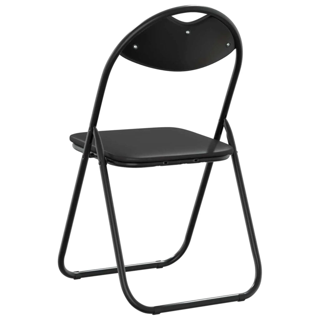 Sedia pieghevole 2 pcs Nero 48 x 43,5 x 81 cm Pelle Sintetica