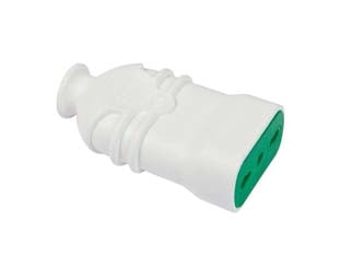 PRESA DRITTA 2 POLI + TERRA BIPASSO 16A BIANCA HI-PRO- - bianca 81110 - 5 pezzi FANTON