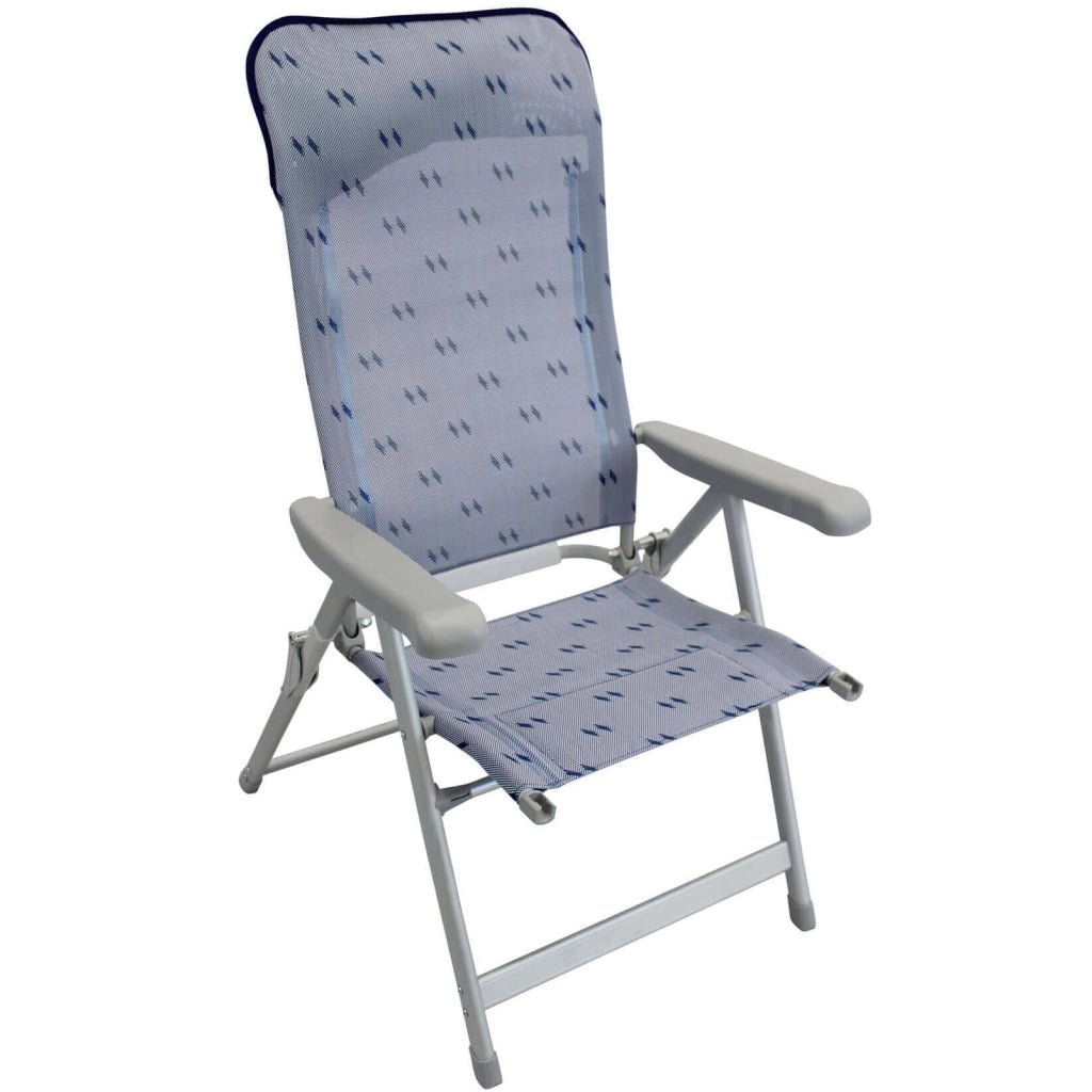 Poltrona da spiaggia Pieghevole in Alluminio Textilene cm 77x63x118 - LANE