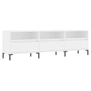 Mobile TV multimediale mensola TV credenza TV per sala da pranzo soggiorno camera da letto 150 x 30 x 44,5 cm legno ingegnerizzato bianco 02_0025966