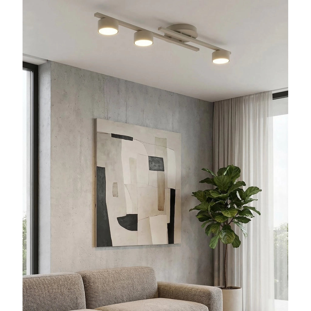 Lampada da soffitto FRAGMENT in acciaio beige
