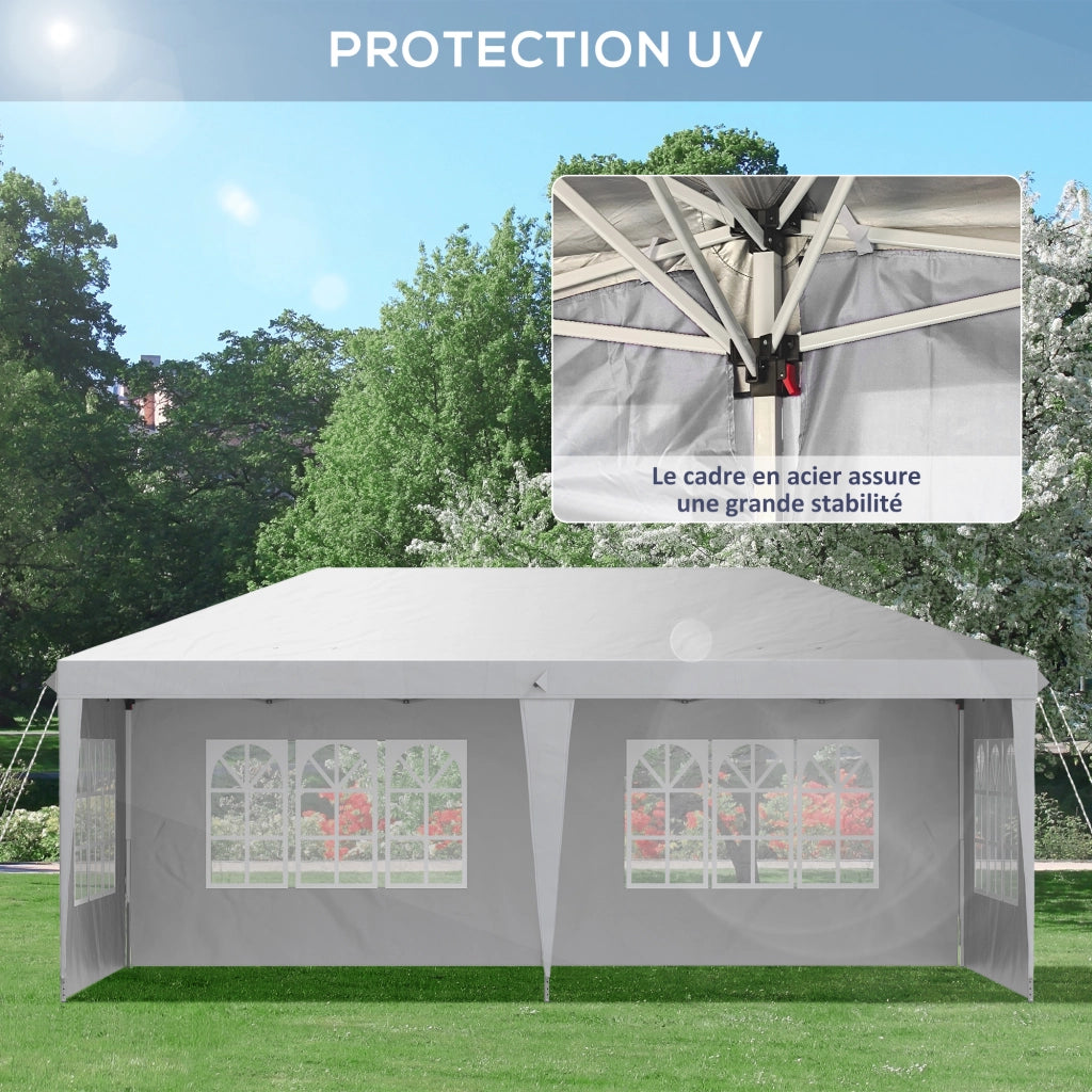 Tonnelle pieghevole ¨C Zephmum ¨C Bianco 3x6m