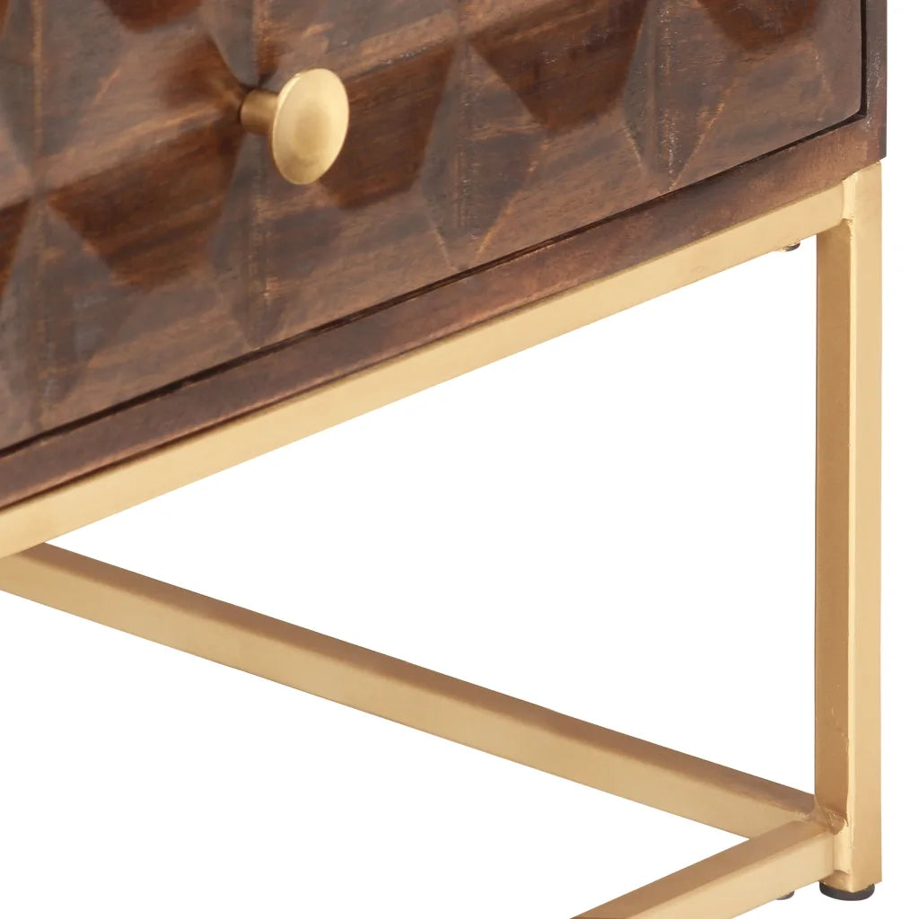 Tavolino da caffè 112x50x40 cm in Legno Massello di Mango 323405